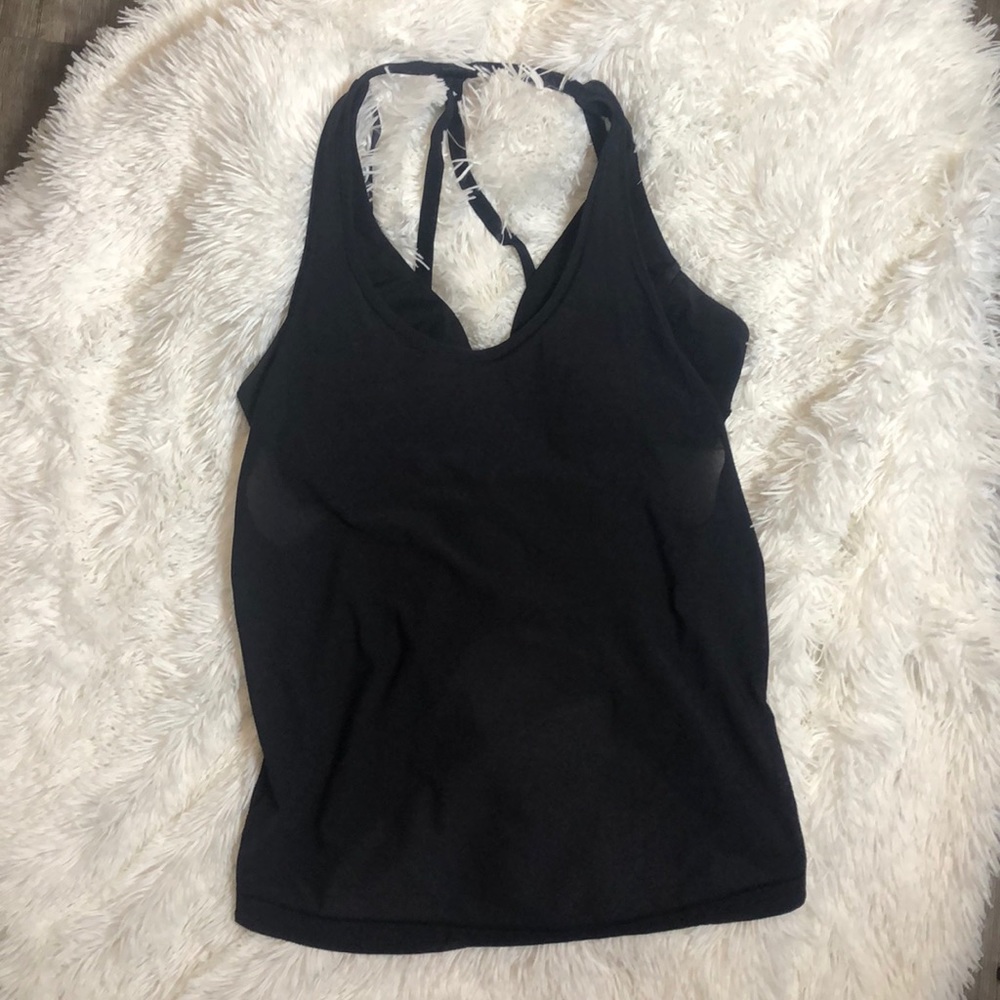 Black Lulu Tank built in bra